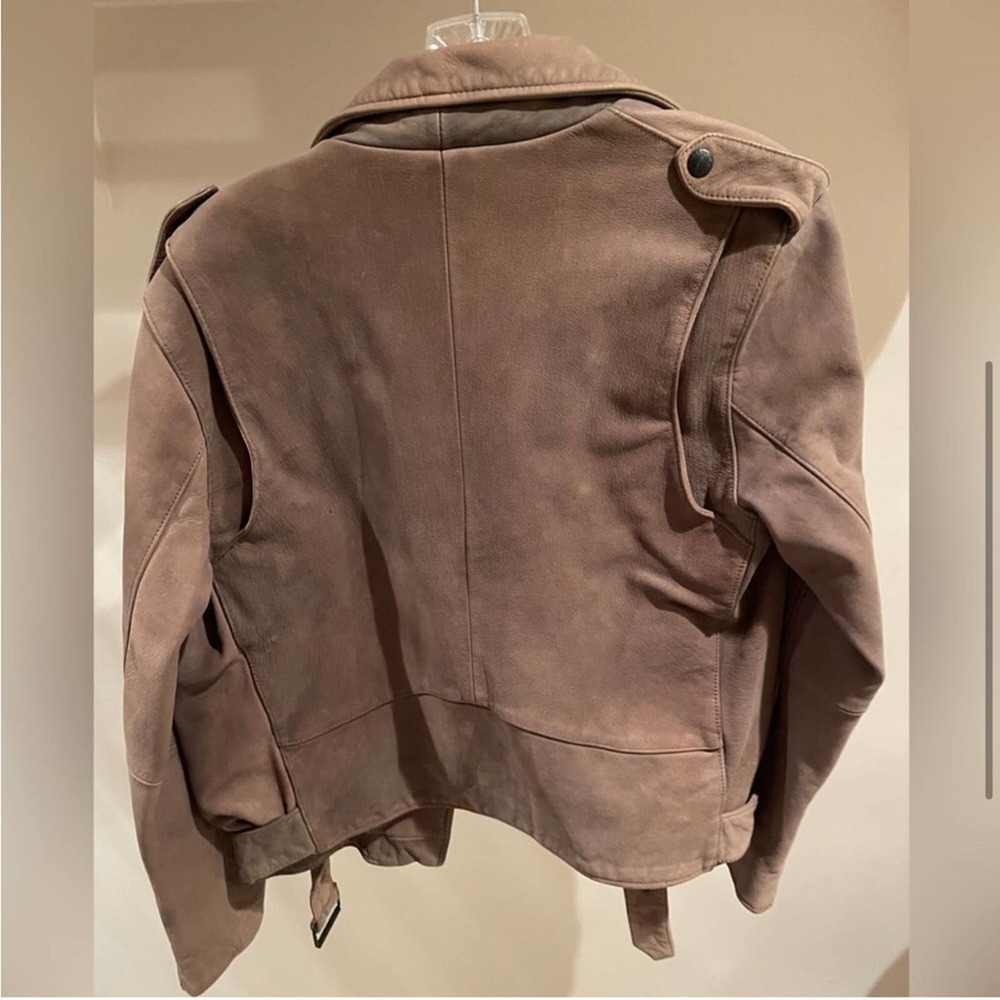 Current Elliot The Prospect Leather Biker Jacket in Castle - Picture 12 of 12